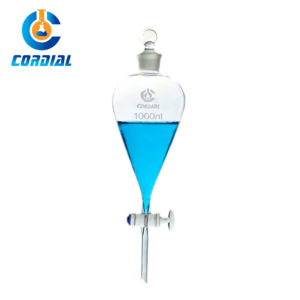 Funil de Separação em Forma de Pêra de Vidro Borossilicato 3.3 com Torneira de Vidro para Testes de Laboratório - Product Image 5