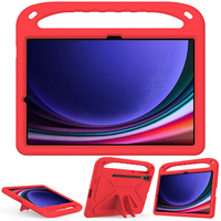Selubung busa EVA tahan goncangan, untuk Samsung Galaxy Tab S9 Plus 12.4 "X810/S8 Plus S10 Plus, cover anak-anak kickstand pegangan bumper kasar