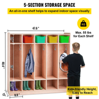 Meuble de rangement en bois pour sacs à dos, casier de rangement pour enfants, unité de rangement pour la maternelle, la garderie, l'école, mobilier pour sacs d'école