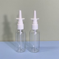 Flacon pulvérisateur nasal vide en plastique ambré de 15 ml, 10 ml, 30 ml avec bouchon à vis pour usage chimique