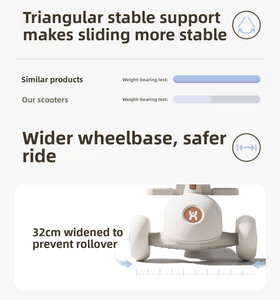 Trottinette à trois roues pliable et réglable en hauteur pour enfants de 4 à 12 ans, avec cadre en acier – Offre Spéciale - Product Image 4