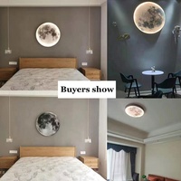 Lampes murales modernes à LED en forme de lune, éclairage Mural créatif pour salon, arrière-plan décoratif