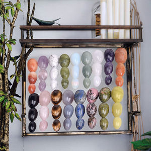 Juego <span class=keywords><strong>de</strong></span> Huevos Yoni <span class=keywords><strong>de</strong></span> Piedras Preciosas Ecológicas Certificadas por GIA, Perforados, <span class=keywords><strong>de</strong></span> <span class=keywords><strong>Jade</strong></span> Natural, Cuarzo Rosa, Obsidiana Negra, Ojo <span class=keywords><strong>de</strong></span> Tigre y Amatista - Product Image 3