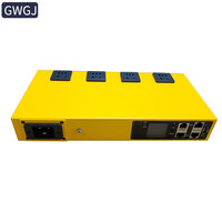 Gelongtu Smart PDU 19 pouces pour armoire, montage horizontal en rack, 4 prises, 110-415V 200A, programmation Python, SNMP