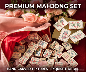 Jeu de tuiles de Mahjong en opale rose nacré, acrylique de luxe, 160 tuiles de Mahjong, ensemble américain avec <span class=keywords><strong>Beau</strong></span> Bam Mahjong - Product Image 2