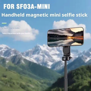 Bâtons à selfie magnétiques pour smartphone, mini trépied télescopique 3 en 1, support de téléphone pour vlog, diffusion en direct, bâton de selfie avec minuterie - Product Image 4