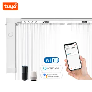 Tuya Wifi Automatische Elektrische Gordijn Motor Smart Home Google Home Alexa Gemotoriseerde Smart Gordijn Track Motor