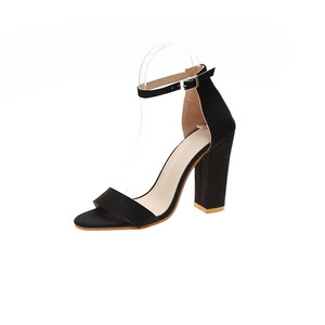 Sandali con tacco alto da donna stile coreano, taglie forti 35-43, alla moda, estivi, da esterno, con zeppa e fibbia aperta - Product Image 5