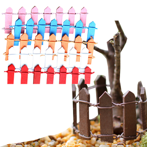 Mini clôtures en bois colorées, miniatures, palissades, décorations de paysage, ornements de jardin, accessoires de bricolage - Product Image 1