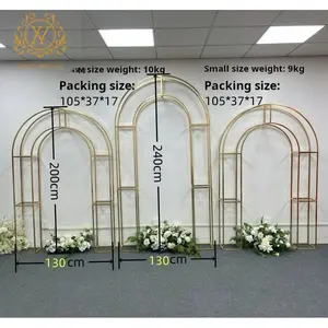 High Quality Metal Arch Gold Iron Wedding Arch Backdrop Flower Arch Stand For Party Event Wedding Decoration