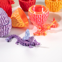 Ensemble de dragon volant articulé et d'œuf imprimés en 3D, figurine de dragon chinois créative, cadeau multicolore