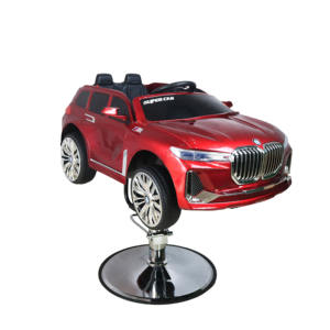 Chaise de barbier pour enfants siège de voiture de barbier chaise de voiture de dessin animé voiture à bascule Mp3 musique chaise de coiffure meubles de salon en métal - Product Image 1