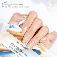 VINIMAY Paleta de 9 Colores Metálicos para Arte de Uñas Diseños en Gel para Salón Esmalte en Gel de Transferencia Gel de Relieve Kit de Pintura de Uñas para Mezclar y Combinar
