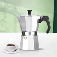 Cafetière à expresso Tenrey pour cuisinière, en alliage d'aluminium, type Moka, 3 tasses, 6 tasses, cafetière Mocha, cafetière Moka