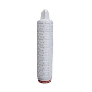 Cartucho de filtro de membrana PTFE hidrofóbica natural, filtración de gases y solventes