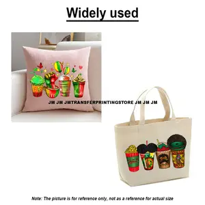 สติกเกอร์พิมพ์ลายด้วยความร้อนสำหรับเสื้อยืดสีดำขนาดใหญ่สร้างความภูมิใจให้กับผู้หญิงแอฟโฟร - Product Image 6