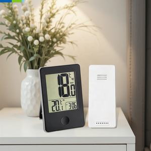 Horloge <span class=keywords><strong>météo</strong></span> intelligente radiocommandée avec rétroéclairage LED Calendrier perpétuel et jour de la semaine Alarme tactile Snooze Affichage 12/24H - Product Image 1