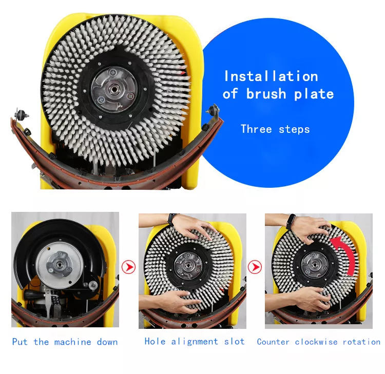 Customized   Intelligent auto Hand Push Floor Scrubber Gyms Cleaning Machine