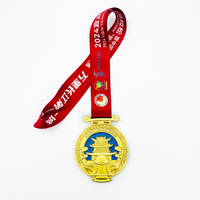 Medalla de Campeonato Internacional de Alta Calidad, Aleación de Zinc, Chapada en Oro, Relieve 3D, Medalla de Honor