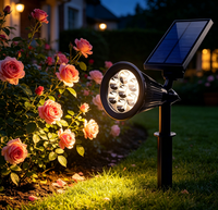 Projecteur solaire LED multifonctionnel tout-en-un pour jardin, étanche IP65, pour cour et aménagement paysager, fabriqué en Chine