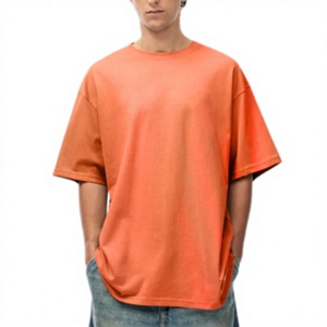 เสื้อยืดผู้ชายผ้าฝ้ายแท้ 100% หนัก 220 GSM สีพื้น ผลิตตามแบบ OEM สำหรับใส่หน้าร้อน ทรงโอเวอร์ไซส์ ไหล่ตก คุณภาพสูง รับผลิตตามสั่ง - Product Image 6