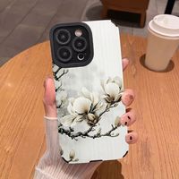 Coques de téléphone antichoc à motif floral pour iPhone 17 Air 16 Plus Pro Max 15 14 13 12 11 X – Housse de protection anti-chute avec logo personnalisé