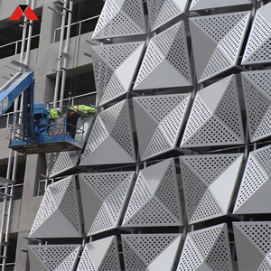Panneau mural <span class=keywords><strong>en</strong></span> aluminium 3D Alumtimes, panneaux muraux 3D extérieurs, revêtement mural de façade extérieure, panneau métallique décoratif - Product Image 6