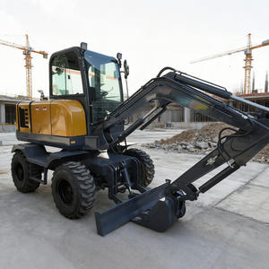 Gratis aanpassing 4,5 ton wielgraafmachine met gesloten cabine en airconditioning voor de bouw - Product Image 1