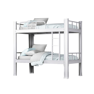 Modern Durable Eco-Friendly Full Size Steel Bunk <strong>Bed</strong> with Raised <strong>Frame</strong> and <strong>Railing</strong> for Apartments and Bedroom Furniture - Product Image 6