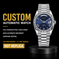 Montre ODM ultra-fine, boîtier en acier inoxydable, mouvement chronographe, montre mécanique de luxe pour homme, forme barillet