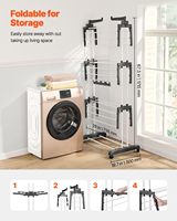 Séchoir à linge métallique sur pied au design classique FCL 60 pièces 1CBM Vente chaude 4200 pièces 40HQ pour le marché européen Utilisation en salle de bain