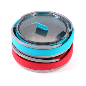1L Hervidor Tetera Viagem ao ar livre Acampamento Portátil Cozinhar Alimentos Água Pote De Café De Alumínio Silicone Dobrável Chaleira com Alça - Product Image 2