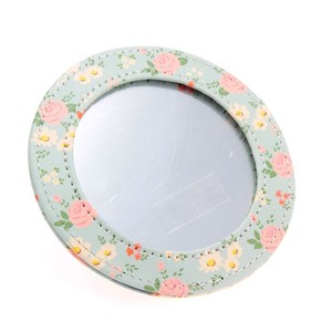 Espejo de Maquillaje Portátil Redondo de PU con Lente Plateada, Regalo Personalizable con Logotipo Personalizado - Product Image 4