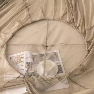 Moderne Stijl Opvouwbare Tweepersoonsbed Luifel Rond Zilvergrijs Met Elektromotorische Krachtafscherming En Emf Stralingsblokkerende Functie - Product Image 4