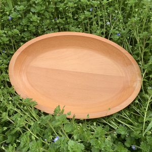 Assiettes en bois de hêtre pour collations, desserts et gâteaux - Product Image 4