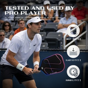 Raquette de pickleball Luzz PRO 4, face en fibre de carbone brute T700, moulage à chaud, noyau en mousse MPP, grande surface de frappe, sport professionnel - Product Image 6