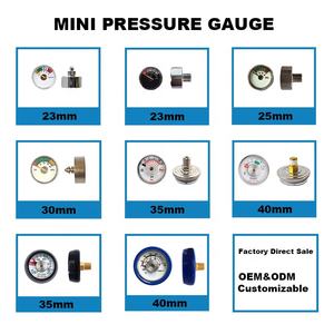 เครื่องวัดความดันอากาศแบบท่อเกลียว35มม. NPT1แบบท่อ500PSI/8หน้าปัด - Product Image 5