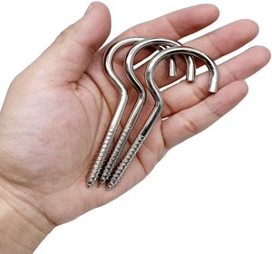 Thép Không Gỉ Cường Độ Cao Bạc 4 Inch Nhiệm Vụ Nặng Nề Móc Vít Lớn Móc Trần Móc Móc - Product Image 4