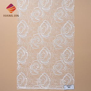 Dernière collection 2026 : Tissu en dentelle cordonnée 100 % nylon brodée, style floral français, guipure Chantilly pour robes <span class=keywords><strong>de</strong></span> mariée - Product Image 5