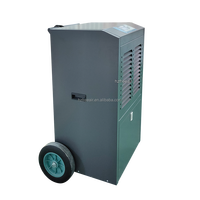 Nouveau déshumidificateur commercial et industriel portable 90L/D 220V pour usage domestique et sous-sol, avec minuterie intelligente, affichage numérique et grandes roues