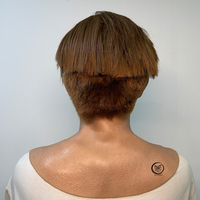 Masques de tête en silicone réalistes faits à la main avec cheveux et barbe, design personnalisé en usine, pour cosplay et fête d'Halloween