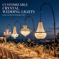 Support Démontable Doré Pour Lustre Cristal LED Hauteur Réglable Garantie 2 Ans Pour Mariages Et Événements
