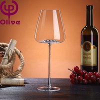Grand bar fait à la main pour mariage, tasse à boire, vins rouges, verrerie, coupe en cristal surdimensionné, gobelet bordeaux bordeaux, grand verre à vin