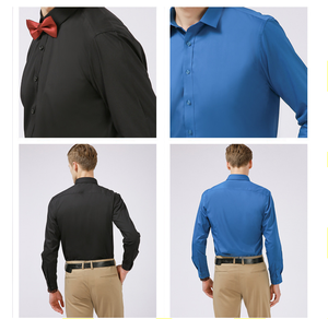 Camicia da uomo oversize a maniche lunghe in fibra di bambù da uomo Non stirante abbigliamento <span class=keywords><strong>professionale</strong></span> Casual con fodera in tinta unita - Product Image 6