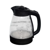Nouvelle arrivée Bouilloire électrique sans fil en verre borosilicate haute résistance 2L 1800W Utilisation domestique en cuisine Arrêt automatique Direct usine