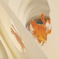 Carnet A5 personnalisable de qualité supérieure avec sculpture en papier 3D, motif Palais Chinois, personnalisation des chats impériaux pour cadeau