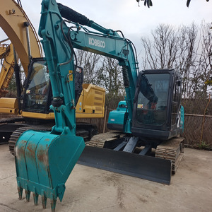 Mini excavatrice Kobelco Sk75 7 tonnes de garantie d'un an pelle sur chenilles d'occasion de haute qualité moteur moteur pompe engrenage bon état - Product Image 4