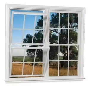 Chất Lượng Cao Tùy Chỉnh Úc-Phong Cách Upvc Dọc Nhà Cửa Sổ Thiết Kế Hiện Đại Duy Nhất Đôi Treo Thanh Lịch Kính - Product Image 5
