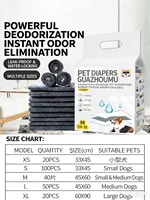Pañal para Mascotas de Comercio Exterior de Fábrica, para Perros y Gatos, Absorbente, Desodorante, Material de Malla, Anti-Penetración, Extra Grueso, con Bloqueo de Seis Capas