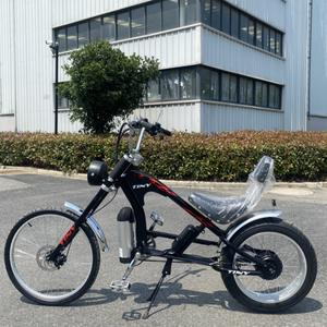 Vélo Électrique Mobylette Vintage <span class=keywords><strong>2023</strong></span> 350W 36V Monovitesse Chopper avec Batterie Intégrée Frein à Disque Nouveau Modèle Pneus Larges pour Adultes - Product Image 6